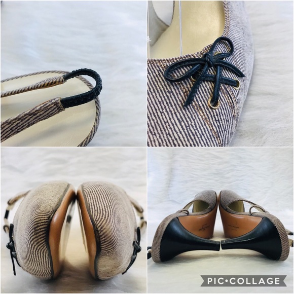 FERRAGAMO Slingback Pump Shoes Gray - Picture 7 of 8